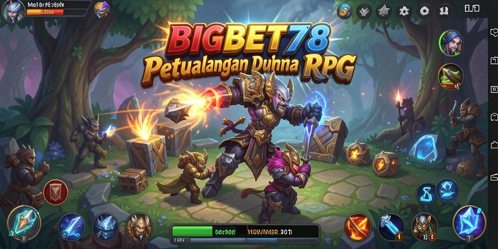 Tampilan gameplay seru dalam dunia RPG yang luas.