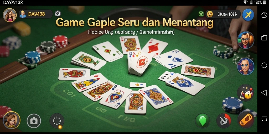 Tampilan gameplay seru DAYA138 saat pertandingan Gaple berlangsung.