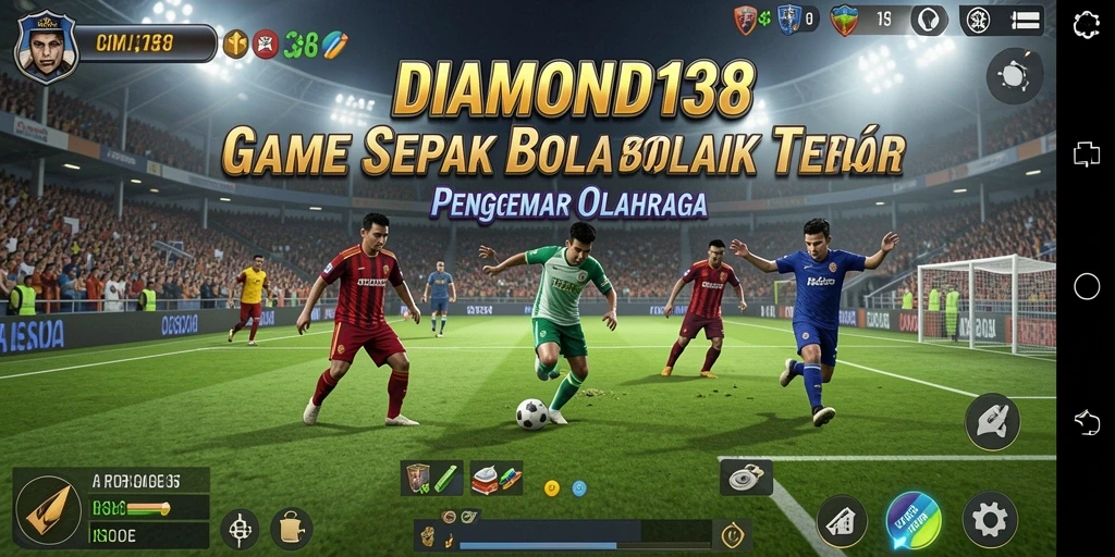 Tampilan gameplay menakjubkan dalam DIAMOND138 dengan aksi sepak bola yang mendebarkan.