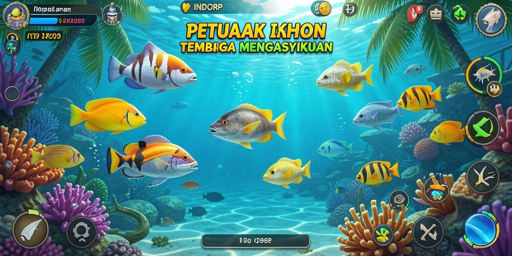 Tangkapan layar INDORP menampilkan aksi seru dalam arena Tembak Ikan.