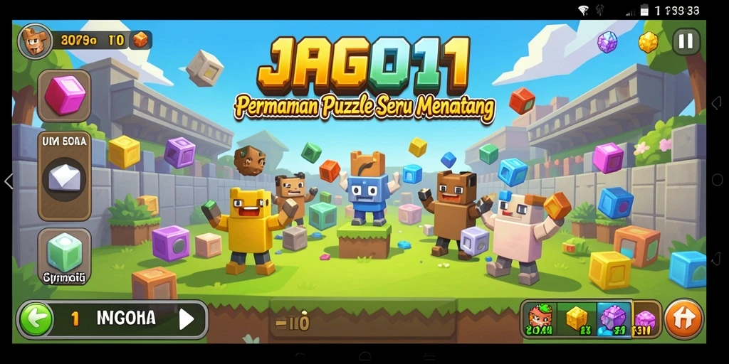 Screenshot gameplay JAGO11 yang menunjukkan tantangan Puzzle yang seru.