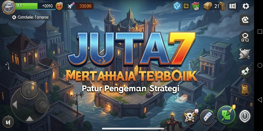 Tangkapan layar JUTA7 menampilkan aksi menara pertahanan yang intens.