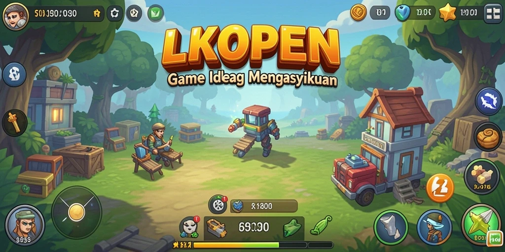 Tampilan menarik dari gameplay LKOPEN dalam kategori Idle.