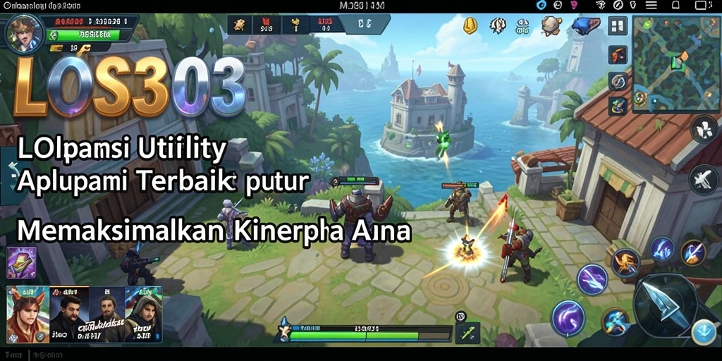 Screenshot utama LOS303 menampilkan antarmuka sederhana dan fitur Utility unggulan.
