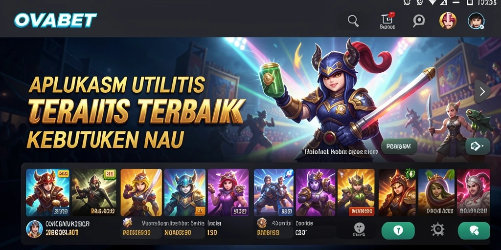 Tampilan antarmuka OVABET yang sederhana dan menarik.