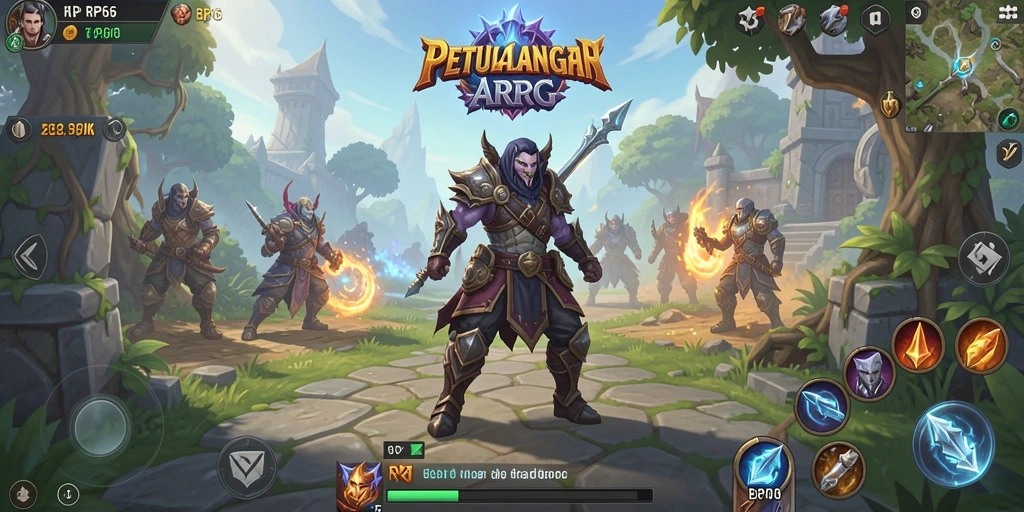 Screenshot menampilkan aksi pertarungan seru dalam RP66 di dunia ARPG.