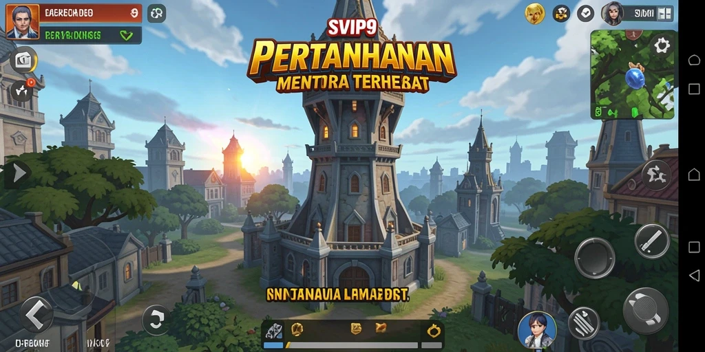 Screenshot SVIP9 menampilkan gameplay menara pertahanan yang seru.