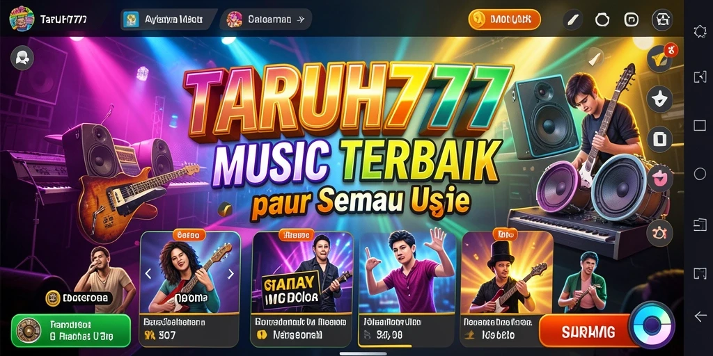 Tampilan gameplay TARUH777 yang menyenangkan dengan variasi musik.